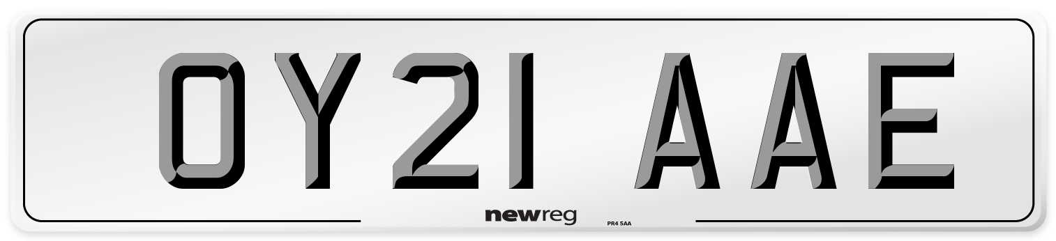 OY21 AAE Number Plate from New Reg
